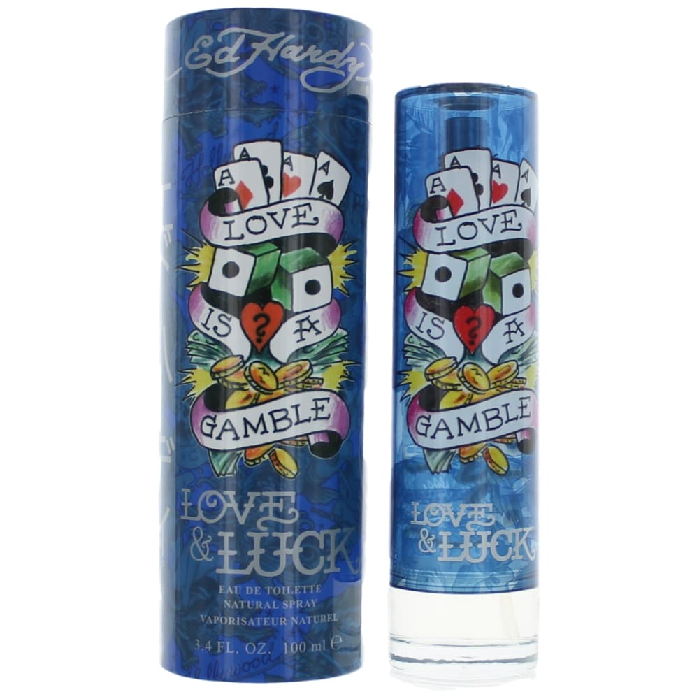 Ed Hardy Love & Luck by Christian Audigier, 3.4 oz EDT Spray for Men - OleBella