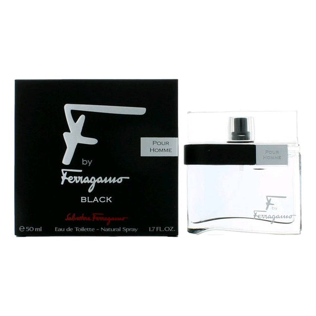F Black by Salvatore Ferragamo, 1.7 oz EDT Spray for Men - OleBella