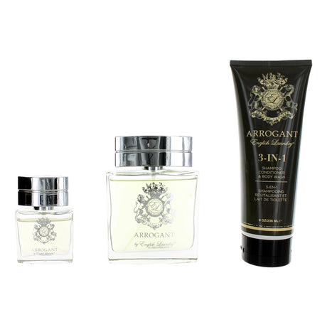 Arrogant by English Laundry, 3 Piece Gift Set for Men with 3.4 oz. - OleBella