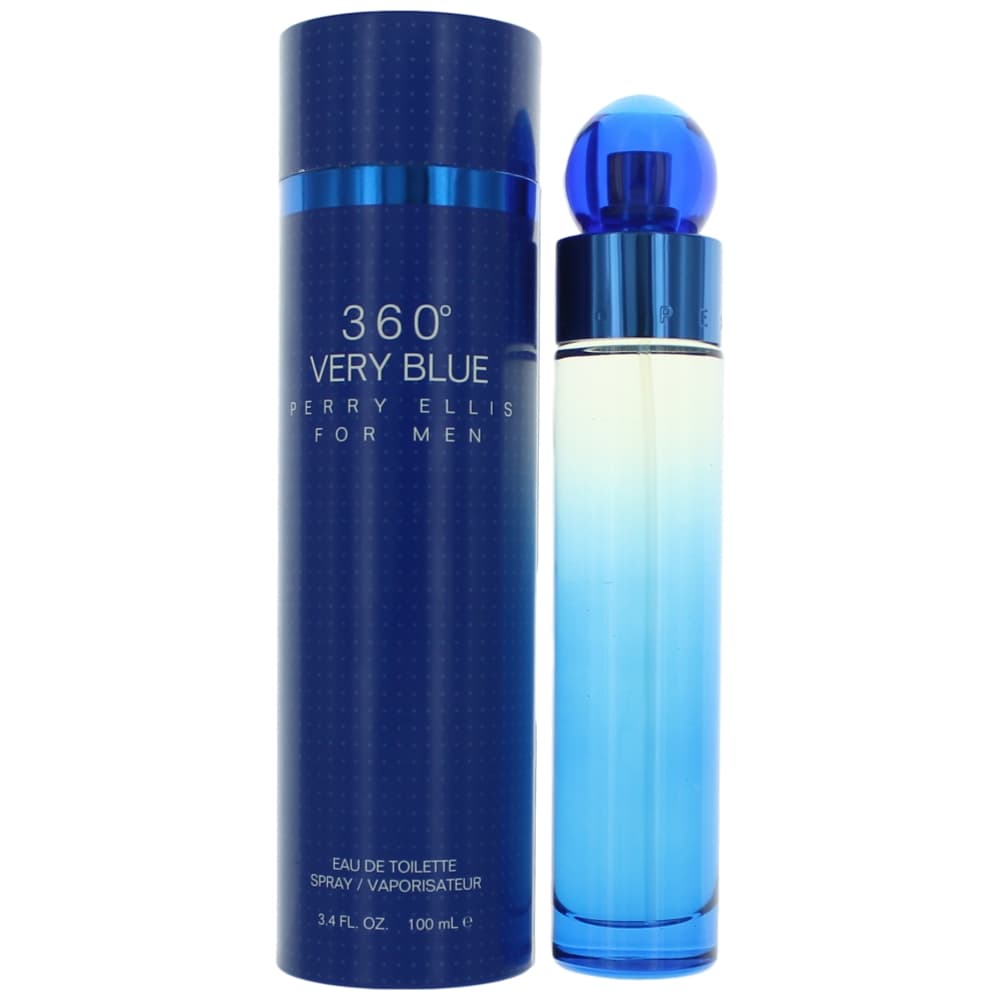 Perry Ellis 360 Very Blue by Perry Ellis, 3.4 oz EDT Spray for Men - OleBella