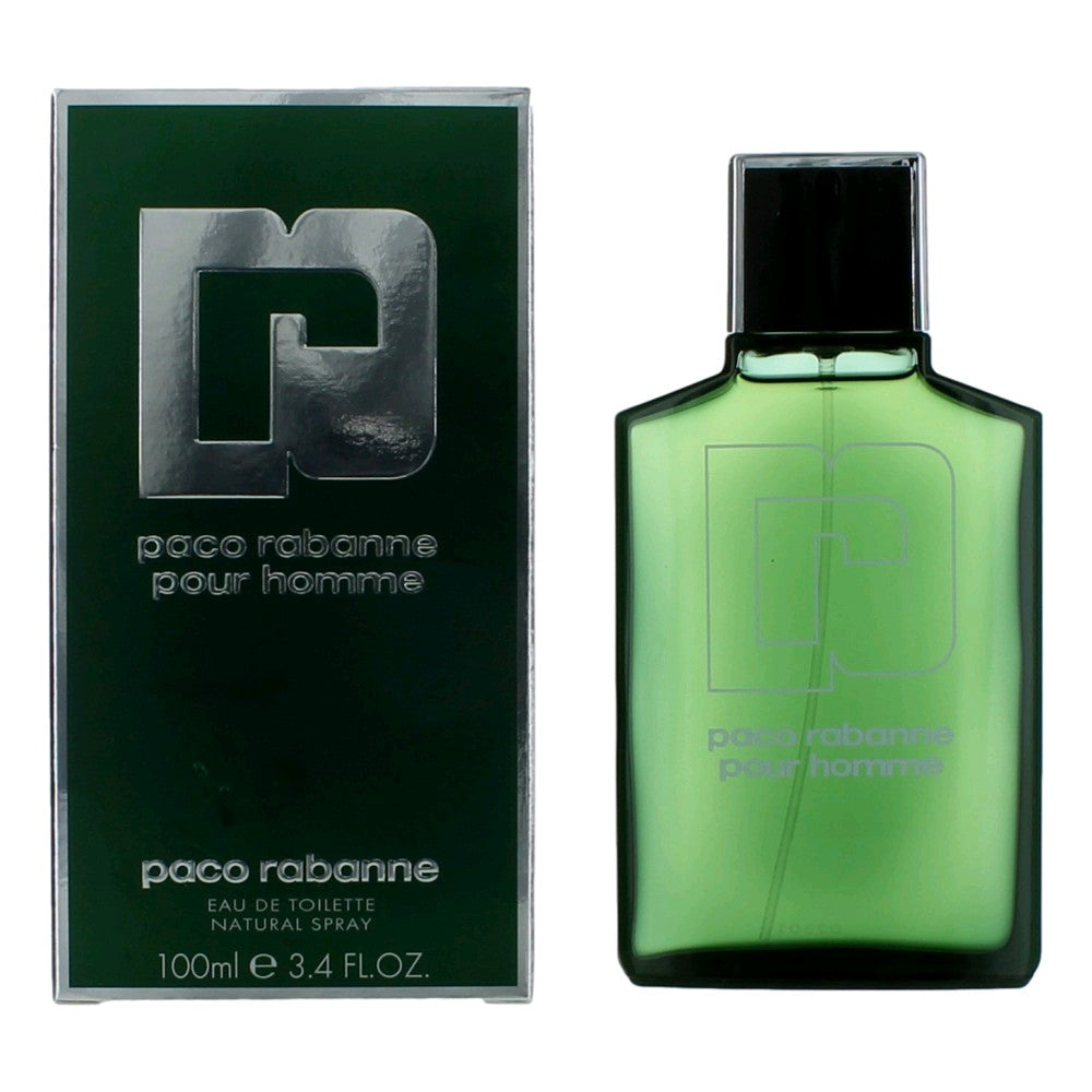 Paco Rabanne Pour Homme by Paco Rabanne, 3.4 oz EDT Spray for Men - OleBella