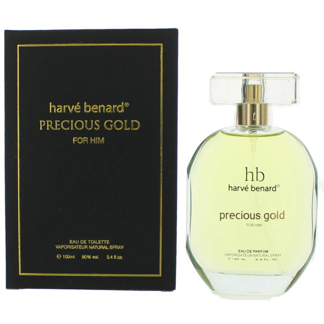 Precious Gold by Harve Bernard, 3.4 oz EDT Spray for Men - OleBella
