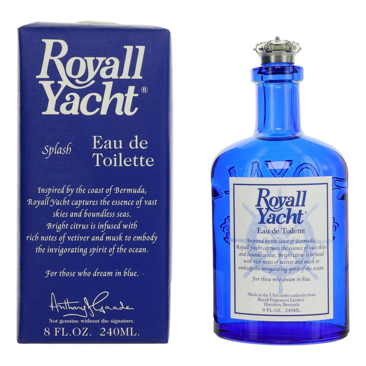 Royall Yacht by Royall Fragrances, 8 oz EDT Splash for Men - OleBella