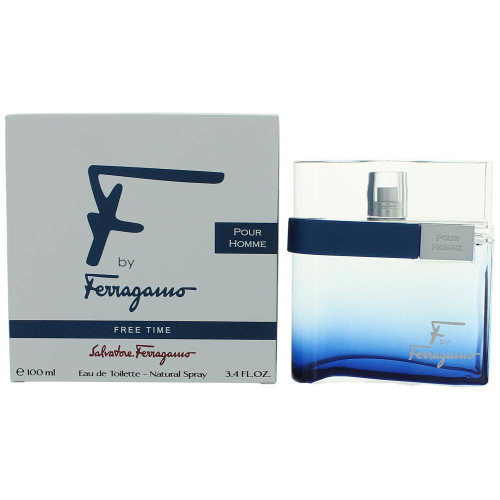 F Free Time by Salvatore Ferragamo, 3.4 oz EDT Spray for Men - OleBella