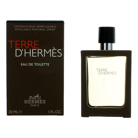 Terre D'Hermes by Hermes, 1 oz EDT Spray Refillable for Men - OleBella