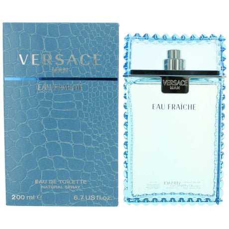 Versace Man Eau Fraiche by Versace, 6.7 oz EDT Spray for Men - OleBella