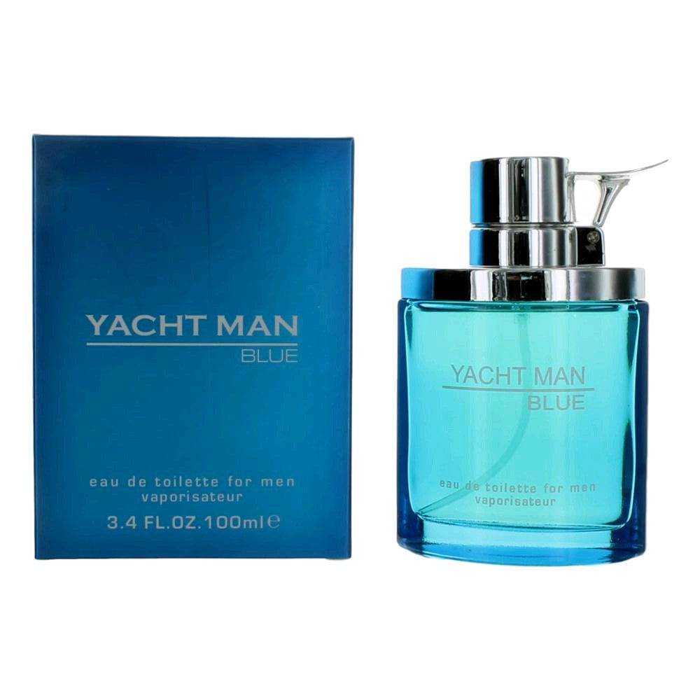 Yacht Man Blue by Myrurgia, 3.4 oz EDT Spray for Men - OleBella