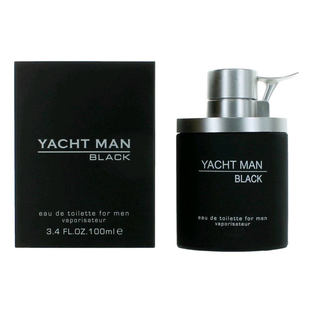 Yacht Man Black by Myrurgia, 3.4 oz EDT Spray for Men - OleBella