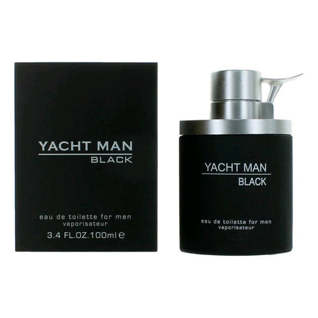 Yacht Man Black by Myrurgia, 3.4 oz EDT Spray for Men - OleBella