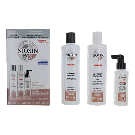 Nioxin 3D Care System Kit 3 - For Colored Hair Light Thinning Balanced Moisture - OleBella