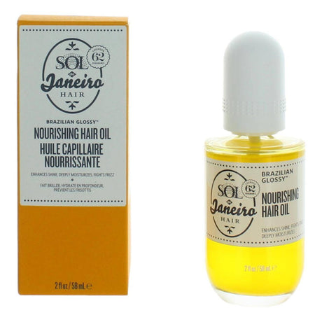 Brazilian Glossy Nourishing Hair Oil by Sol De Janeiro, 2oz Hair Oil Treatment - OleBella