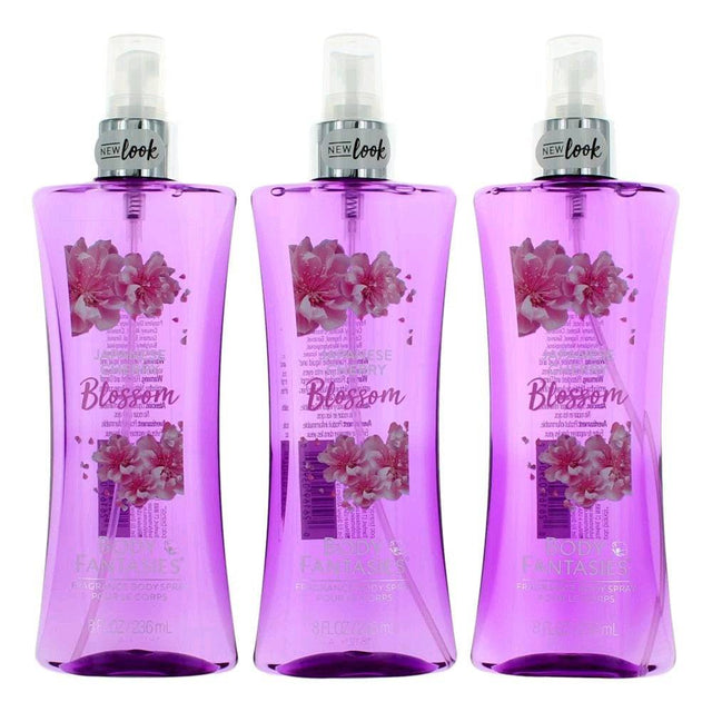 Japanese Cherry Blossom by Body Fantasies, 3 Pack 8oz Fragrance Body Spray women - OleBella