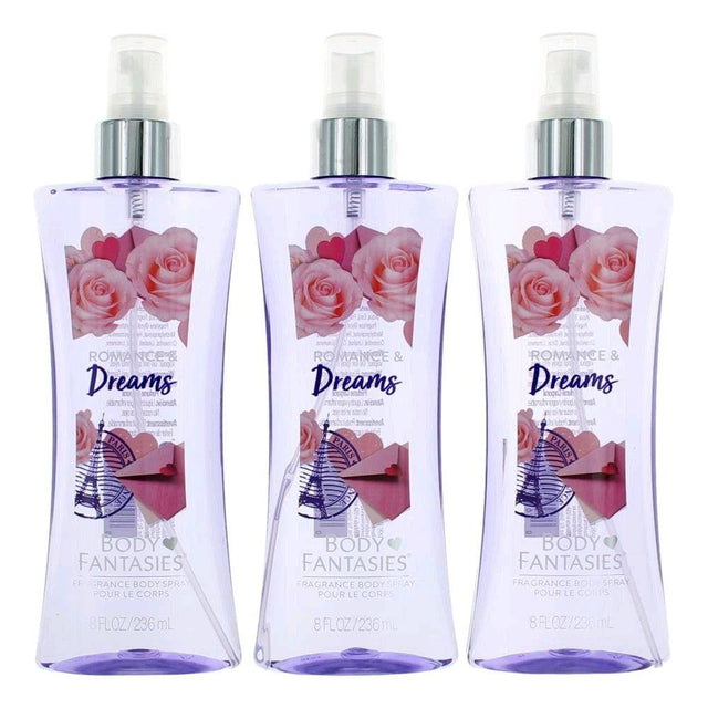 Romance & Dreams by Body Fantasies, 3 Pack 8oz Fragrance Body Spray women - OleBella