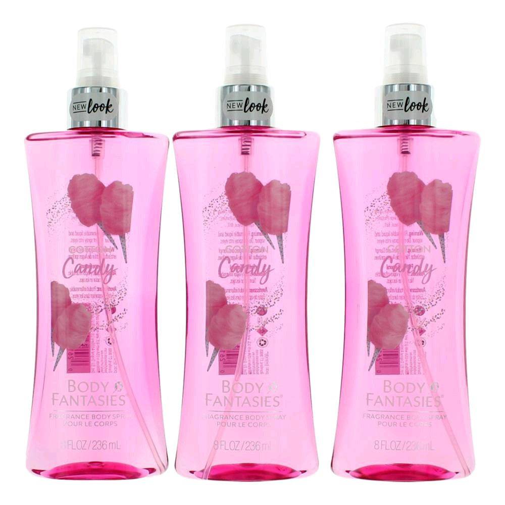 Cotton Candy by Body Fantasies, 3 Pack 8 oz Fragrance Body Spray women - OleBella