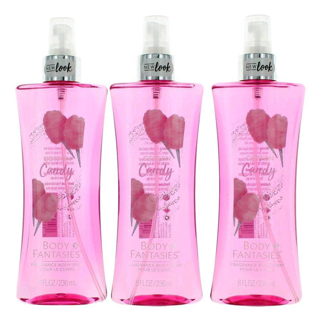 Cotton Candy by Body Fantasies, 3 Pack 8 oz Fragrance Body Spray women - OleBella
