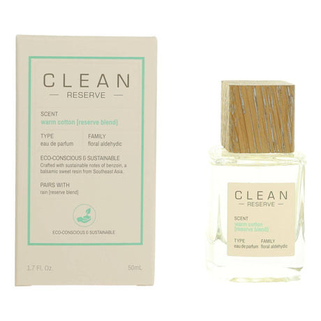 Clean Reserve Warm Cotton by Clean, 1.7 oz EDP Spray for Unisex - OleBella