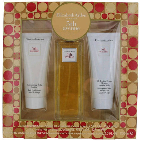 5th Avenue by Elizabeth Arden, 3 Piece Gift Set women with Cleanser - OleBella