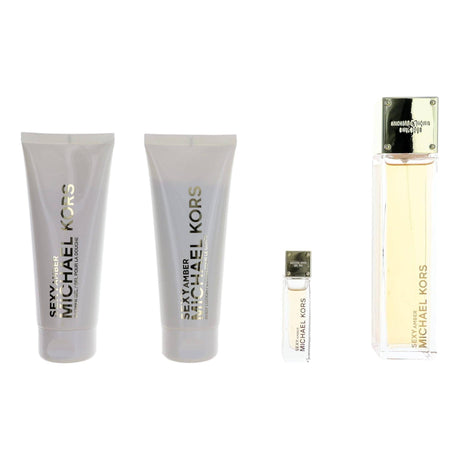 Michael Kors Sexy Amber by Michael Kors, 4 Piece Gift Set for Women - OleBella