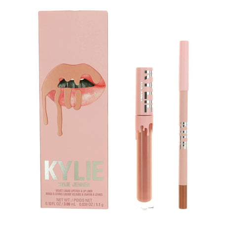 Kylie Velvet Liquid Lipstick & Lip Liner by Kylie Jenner, Lip Kit - Bare - OleBella