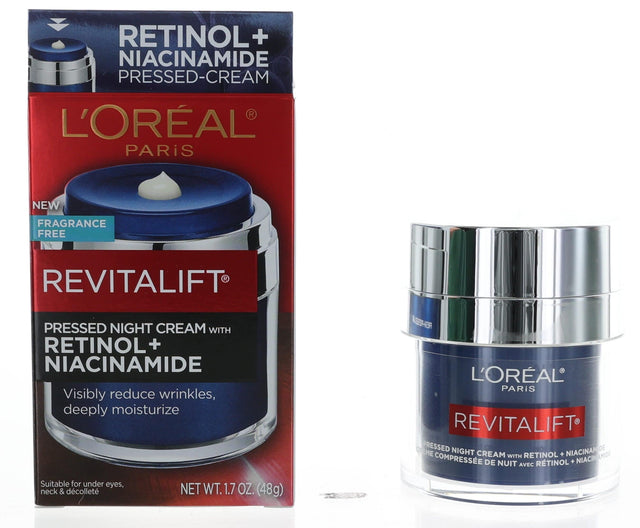 L'Oreal Revitalift, 1.7oz Pressed Night Cream with Retinol + Niacinamide - OleBella