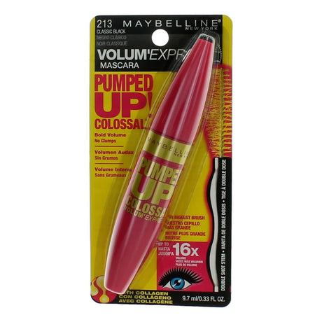 Maybelline Pumped Up Colossal Volum' Express by Maybelline. .33 oz Mascara- 213 Classic Black - OleBella