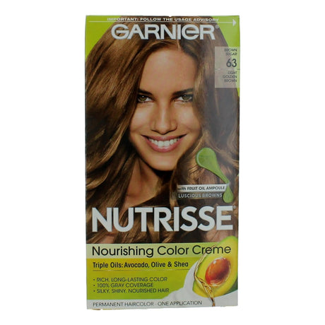 Garnier Hair Color Nutrisse Coloring Creme by Garnier, Hair Color- Brown Sugar 63 - OleBella