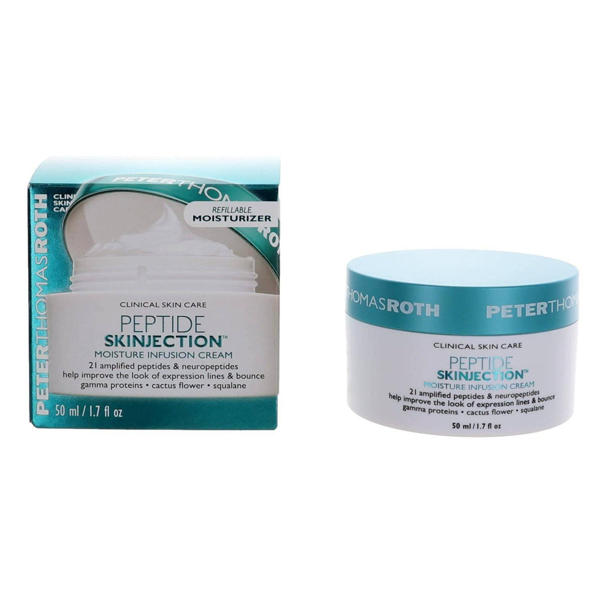 Peter Thomas Roth Peptide Skinjection, 1.7oz Refillable Moisture Infusion Cream - OleBella