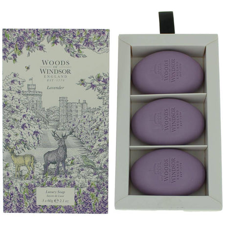 Woods of Windsor Lavender by Woods of Windsor, 3 X 2.1oz Luxury Soap women - OleBella
