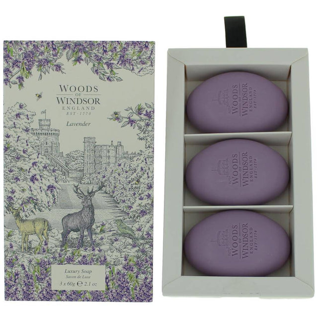 Woods of Windsor Lavender by Woods of Windsor, 3 X 2.1oz Luxury Soap women - OleBella