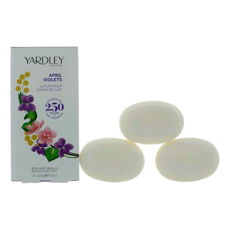 Yardley April Violets by Yardley of London, 3 x 3.5oz Luxury Soap women - OleBella