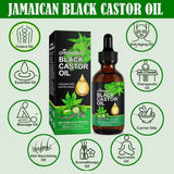 Aliver Jamaican Black Castor Oil 100% Pure Cold Pressed Organic Castor Oil 2.02 oz. DETOX. HEXANE-FREE. EXTRA VIRGIN