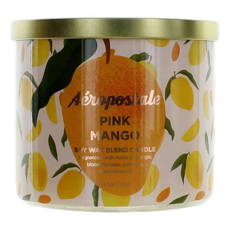 Aeropostale 14.5 oz Soy Wax Blend 3 Wick Candle- Pink Mango - OleBella