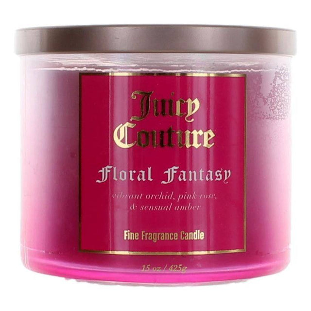 Juicy Couture 14.5 oz Soy Wax Blend 3 Wick Candle- Floral Fantasy - OleBella