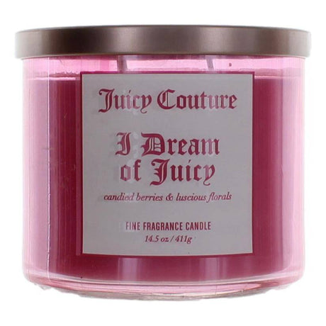 Juicy Couture 14.5 oz Soy Wax Blend 3 Wick Candle- I Dream Of Juicy - OleBella