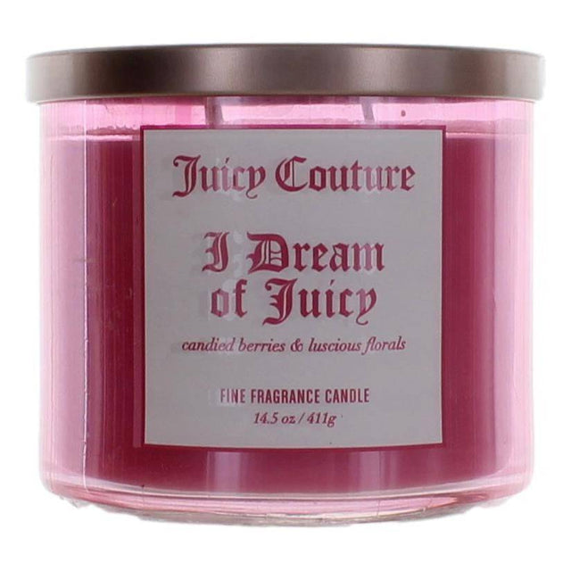 Juicy Couture 14.5 oz Soy Wax Blend 3 Wick Candle- I Dream Of Juicy - OleBella