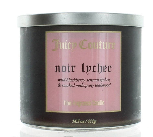 Juicy Couture 14.5 oz Soy Wax Blend 3 Wick Candle- Noir Lychee - OleBella