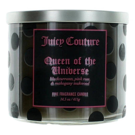Juicy Couture 14.5 oz Soy Wax Blend 3 Wick Candle- Queen Of The Universe - OleBella