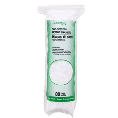 Assured Cotton Rounds, 80-ct. Pack - OleBella