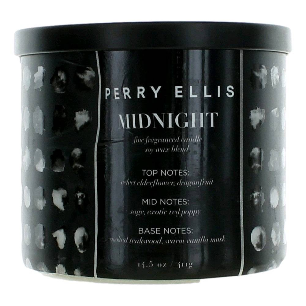 Perry Ellis 14.5 oz Soy Wax Blend 3 Wick Candle - Midnight - OleBella