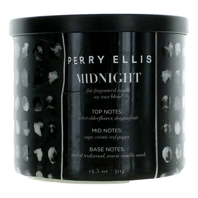 Perry Ellis 14.5 oz Soy Wax Blend 3 Wick Candle - Midnight - OleBella