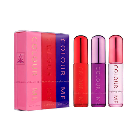 Kit Perfume Colour Me Red Purple Pink EDP 3x, 1.7 oz / 50 ml by Kit