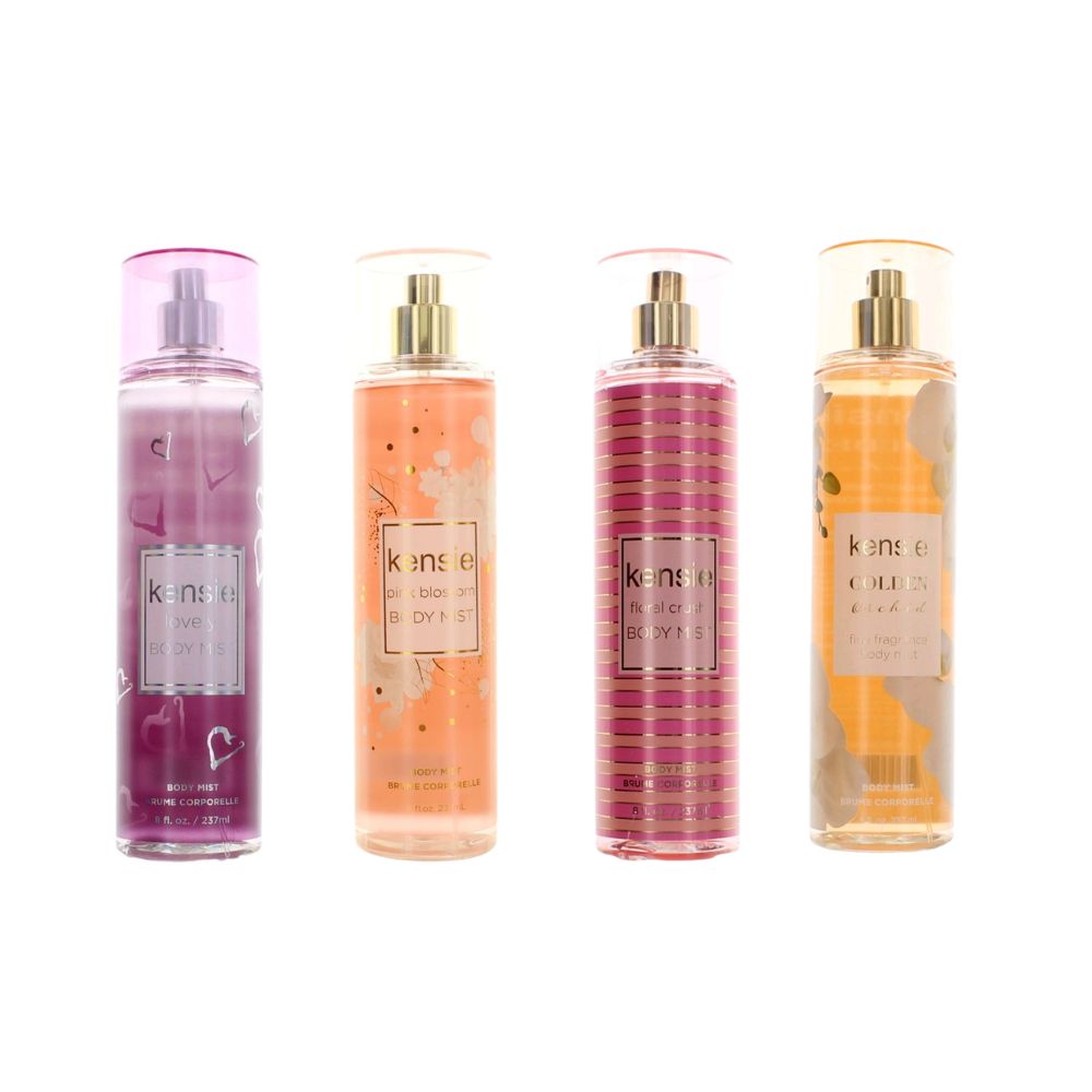 Kensie by Kensie, 4 Piece Body Mist Variety Gift Set for Women