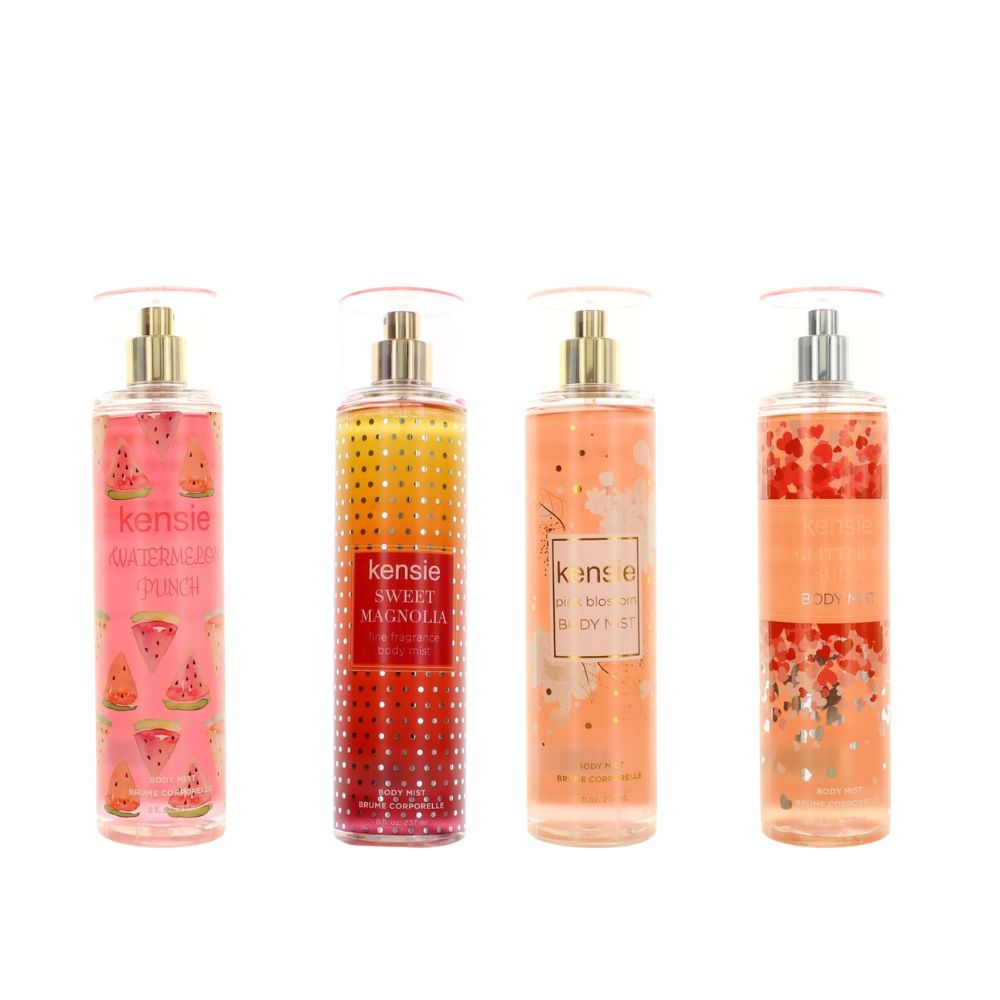 Kensie by Kensie, 4 Piece Body Mist Variety Gift Set for Women