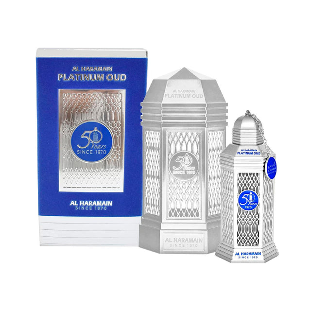 Al Haramain 50 Years Platinum OUD EDP, 3.4 oz / 100 ml by Al Haramain